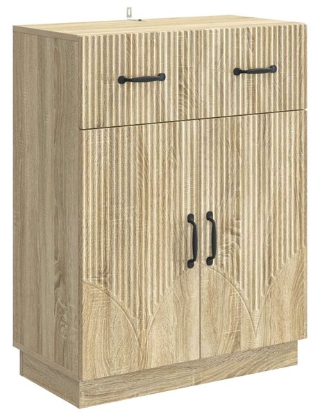 VidaXL Széf fiókkal Sonoma Tölgy 66 x 34,5 x 87 cm Szerelt Fa
