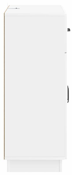 VidaXL Széf fiókkal Magasfényű Fehér 66 x 34,5 x 87 cm Szerelt Fa