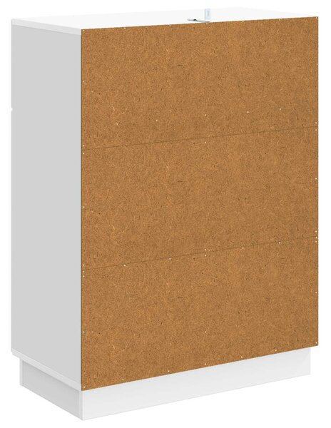 VidaXL Széf fiókkal Magasfényű Fehér 66 x 34,5 x 87 cm Szerelt Fa