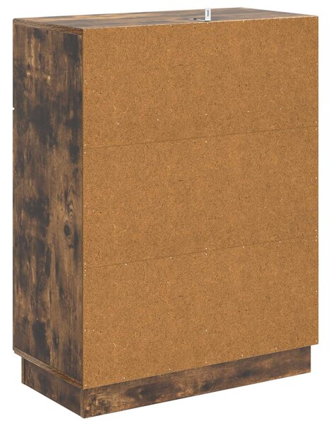 VidaXL Széf fiókkal Füstös Tölgy 66 x 34,5 x 87 cm Szerelt Fa