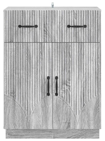 VidaXL Széf fiókkal Szürke Sonoma 66 x 34,5 x 87 cm Szerelt Fa