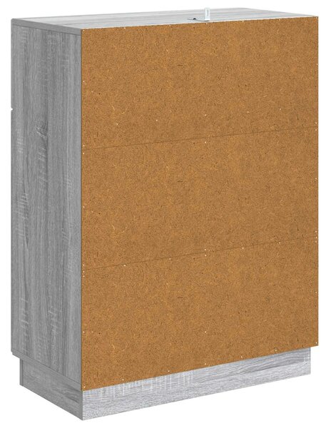 VidaXL Széf fiókkal Szürke Sonoma 66 x 34,5 x 87 cm Szerelt Fa