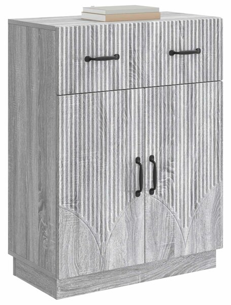 VidaXL Széf fiókkal Szürke Sonoma 66 x 34,5 x 87 cm Szerelt Fa