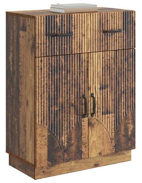 VidaXL Széf fiókkal Antik Fa 66 x 34,5 x 87 cm Szerelt Fa