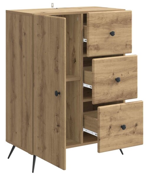 VidaXL Széf Kézműves Tölgy 66 x 34,5 x 90 cm Szerelt Fa