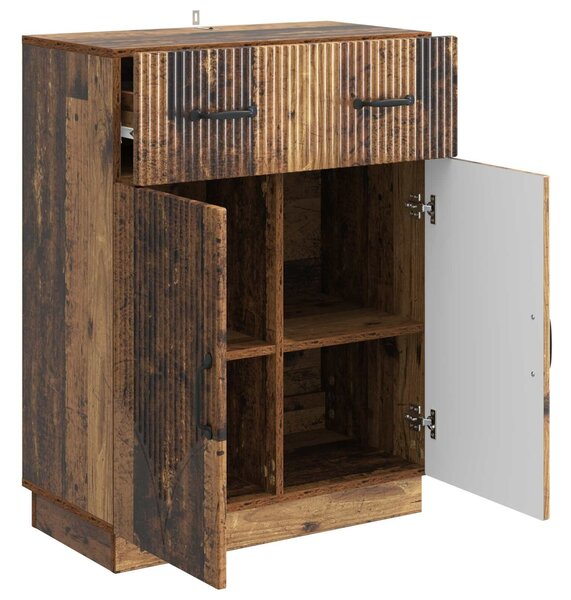 VidaXL Széf fiókkal Antik Fa 66 x 34,5 x 87 cm Szerelt Fa