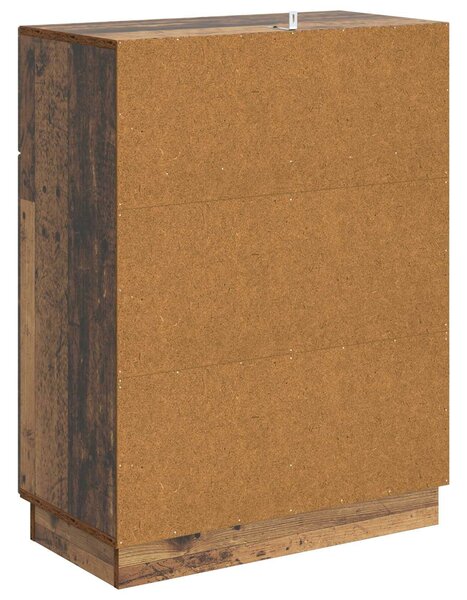 VidaXL Széf fiókkal Antik Fa 66 x 34,5 x 87 cm Szerelt Fa
