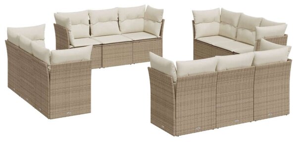 VidaXL Polyrattan Kerti Ülőgarnitúra - Bézs - 12 részes