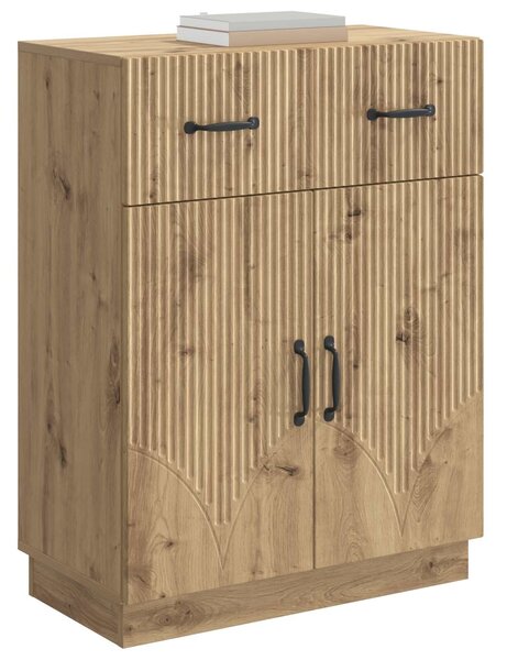 VidaXL Széf Kézműves Tölgy 66 x 34,5 x 87 cm Szerelt Fa