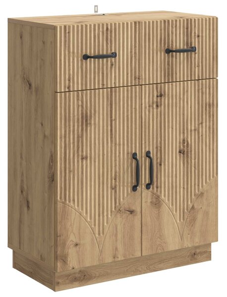 VidaXL Széf Kézműves Tölgy 66 x 34,5 x 87 cm Szerelt Fa