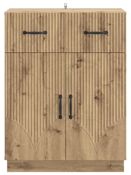 VidaXL Széf Kézműves Tölgy 66 x 34,5 x 87 cm Szerelt Fa