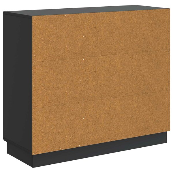 VidaXL Széf Fekete 89 x 34,5 x 77 cm Szerelt Fa