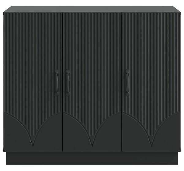 VidaXL Széf Fekete 89 x 34,5 x 77 cm Szerelt Fa