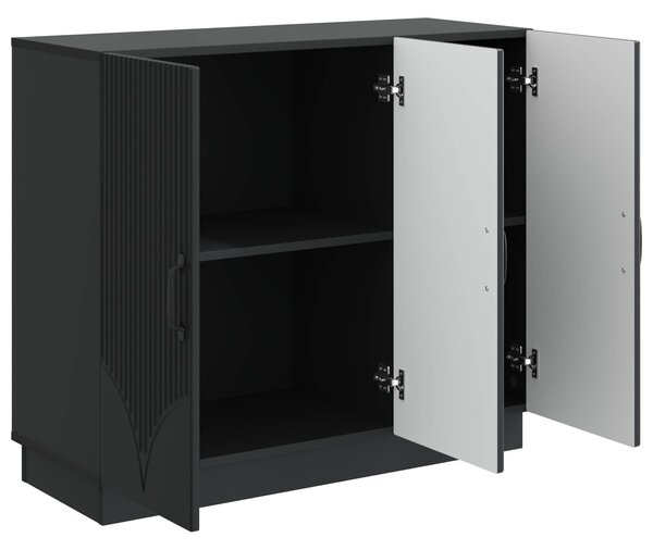 VidaXL Széf Fekete 89 x 34,5 x 77 cm Szerelt Fa