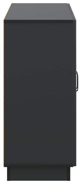 VidaXL Széf Fekete 89 x 34,5 x 77 cm Szerelt Fa