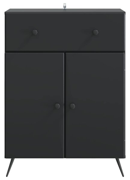 VidaXL Széf Fekete 66 x 34,5 x 90 cm Szerelt Fa
