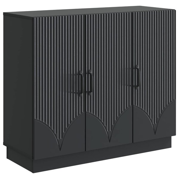VidaXL Széf Fekete 89 x 34,5 x 77 cm Szerelt Fa