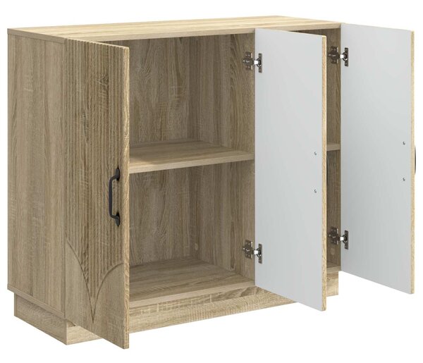 VidaXL Széf Sonoma Tölgy 89 x 34,5 x 77 cm Szerelt Fa