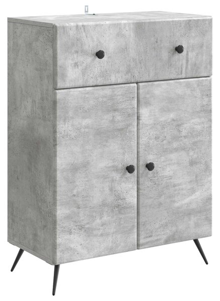 VidaXL Széf Betonszürke 66 x 34,5 x 90 cm Szerelt Fa