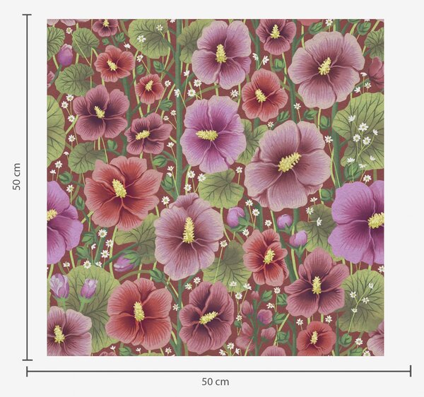 Tapéta Virágzó hibiszkusz meleg barnás-vörös háttér előtt, Virágok és növények tapétá, a00993v1 : Uwalls.hu
