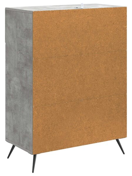 VidaXL Széf Betonszürke 66 x 34,5 x 90 cm Szerelt Fa
