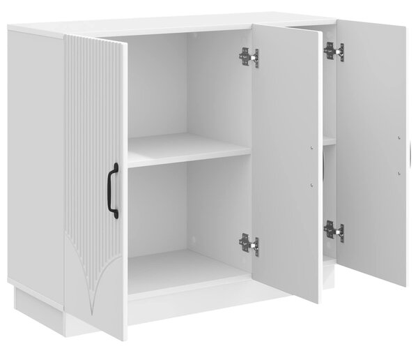 VidaXL Széf Magasfényű Fehér 89 x 34,5 x 77 cm Szerelt Fa