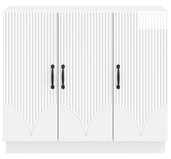 VidaXL Széf Magasfényű Fehér 89 x 34,5 x 77 cm Szerelt Fa