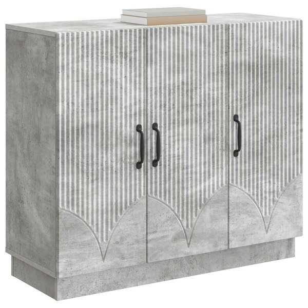 VidaXL Széf Betonszürke 89 x 34,5 x 77 cm Szerelt Fa