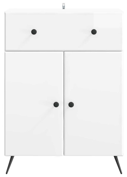VidaXL Széf Magasfényű Fehér 66 x 34,5 x 90 cm Szerelt Fa