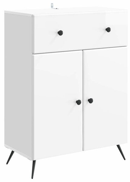 VidaXL Széf Magasfényű Fehér 66 x 34,5 x 90 cm Szerelt Fa