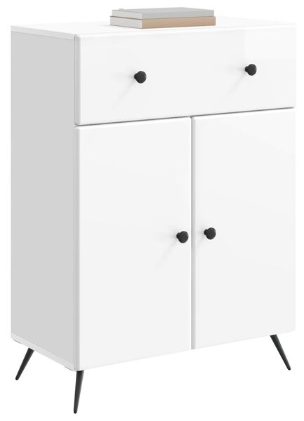 VidaXL Széf Magasfényű Fehér 66 x 34,5 x 90 cm Szerelt Fa