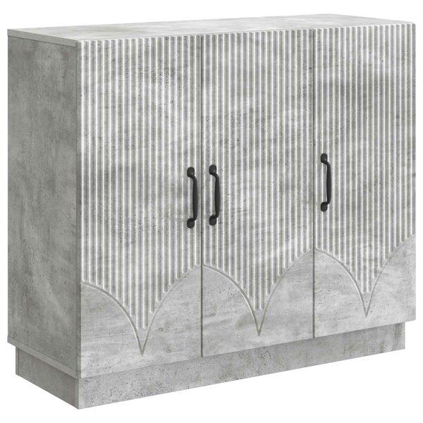 VidaXL Széf Betonszürke 89 x 34,5 x 77 cm Szerelt Fa