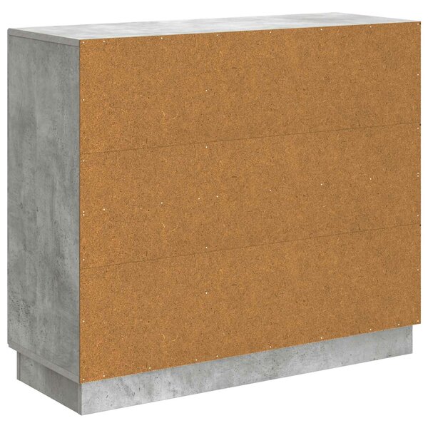 VidaXL Széf Betonszürke 89 x 34,5 x 77 cm Szerelt Fa