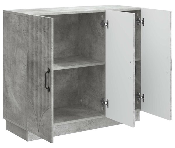 VidaXL Széf Betonszürke 89 x 34,5 x 77 cm Szerelt Fa