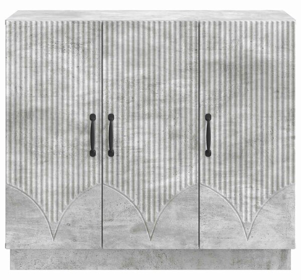 VidaXL Széf Betonszürke 89 x 34,5 x 77 cm Szerelt Fa