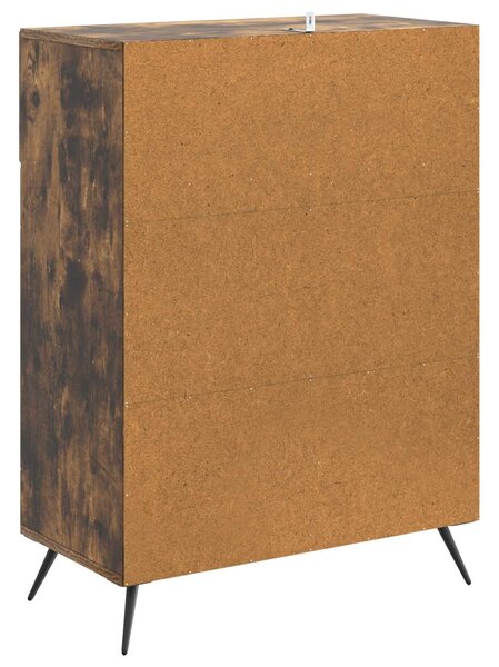 VidaXL Széf Füstös Tölgy 66 x 34,5 x 90 cm Szerelt Fa