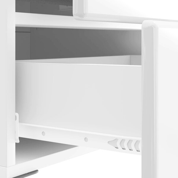 VidaXL Éjjeliszekrény 2 pcs Magasfényű Fehér 43 x 34,5 x 47,5 cm