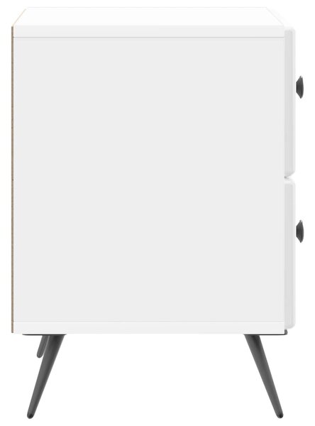 VidaXL Éjjeliszekrény 2 pcs Magasfényű Fehér 43 x 34,5 x 47,5 cm