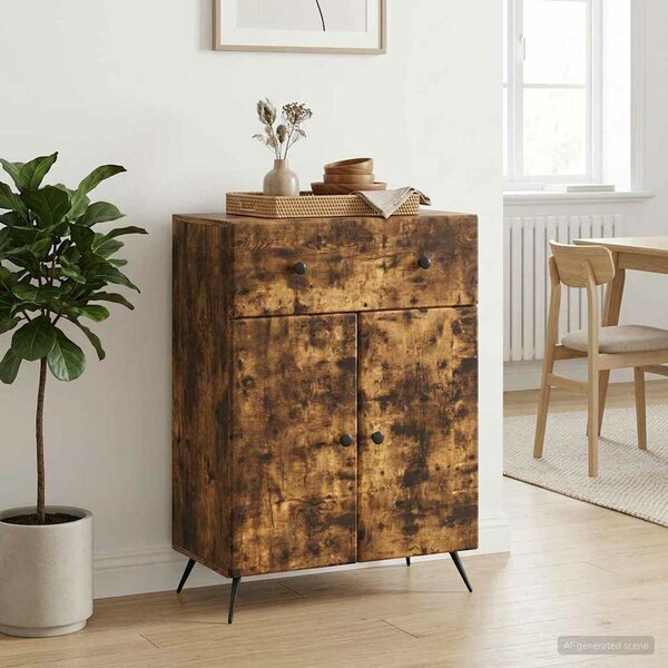 VidaXL Széf Füstös Tölgy 66 x 34,5 x 90 cm Szerelt Fa