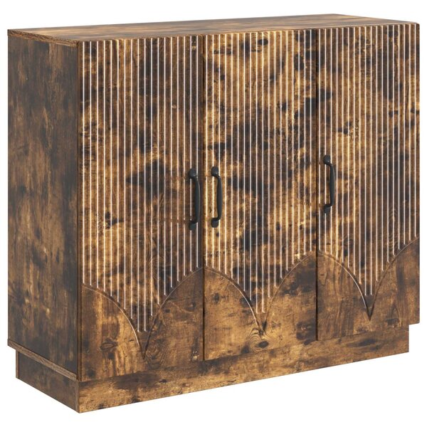 VidaXL Széf Füstös Tölgy 89 x 34,5 x 77 cm Szerelt Fa
