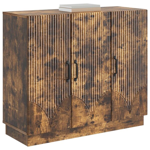VidaXL Széf Füstös Tölgy 89 x 34,5 x 77 cm Szerelt Fa