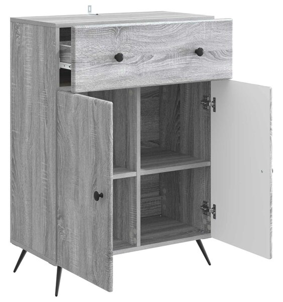 VidaXL Széf Szürke Sonoma 66 x 34,5 x 90 cm Szerelt Fa