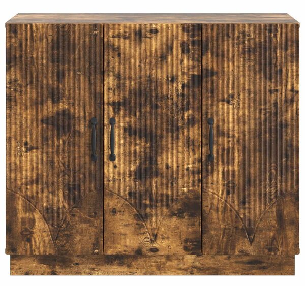 VidaXL Széf Füstös Tölgy 89 x 34,5 x 77 cm Szerelt Fa