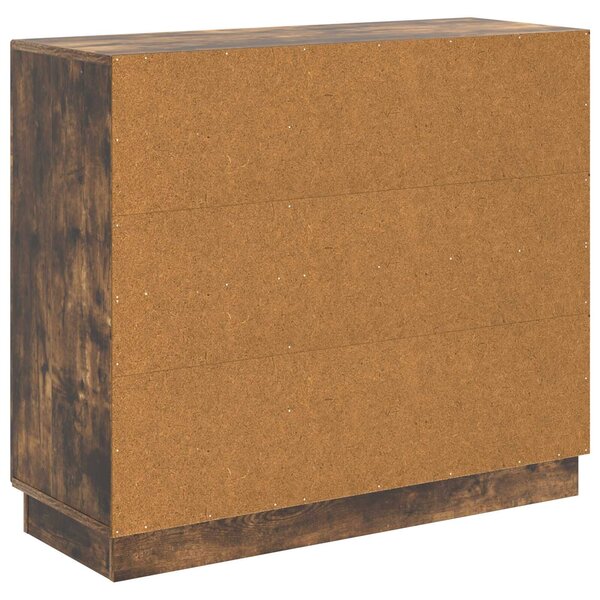 VidaXL Széf Füstös Tölgy 89 x 34,5 x 77 cm Szerelt Fa
