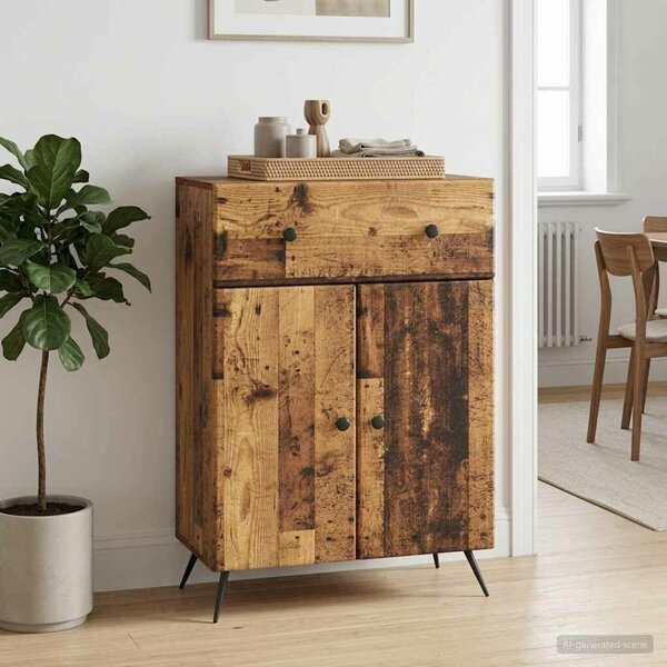 VidaXL Széf Antik Fa 66 x 34,5 x 90 cm Szerelt Fa