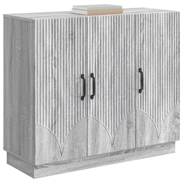 VidaXL Széf Szürke Sonoma 89 x 34,5 x 77 cm Szerelt Fa