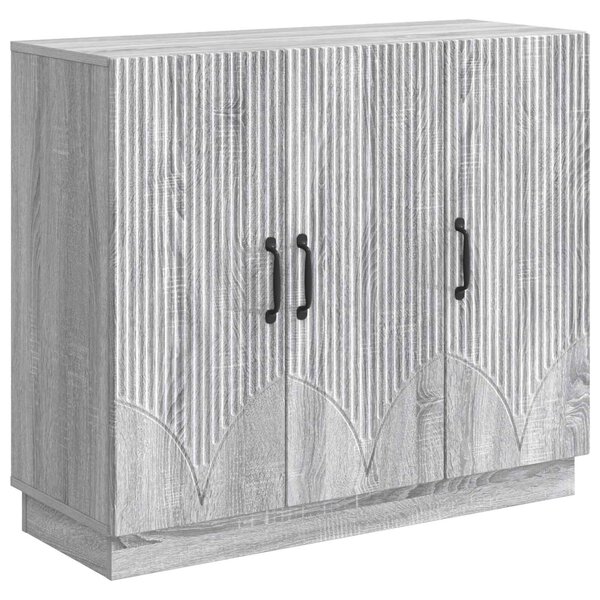 VidaXL Széf Szürke Sonoma 89 x 34,5 x 77 cm Szerelt Fa