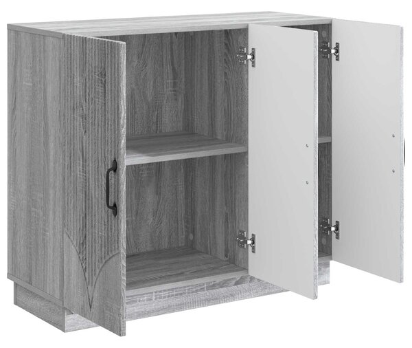 VidaXL Széf Szürke Sonoma 89 x 34,5 x 77 cm Szerelt Fa