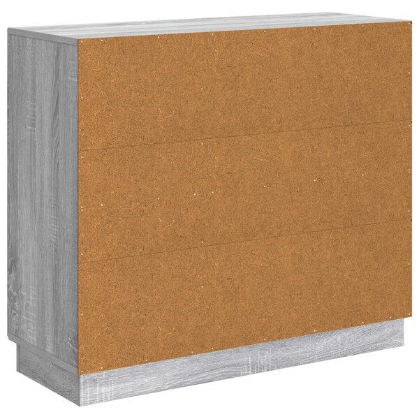 VidaXL Széf Szürke Sonoma 89 x 34,5 x 77 cm Szerelt Fa