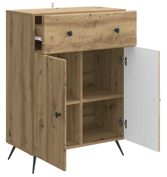 VidaXL Széf Kézműves Tölgy 66 x 34,5 x 90 cm Szerelt Fa